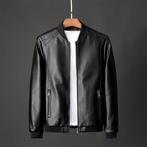 PU재질 인조가죽 라이더 자켓 슬림핏 디자인