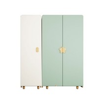 미니옷장 Wardrobe Solid Wood Creative Locker Single Door Little Closet Baby Cabinet, 03 Double Single