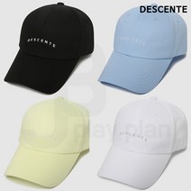 데상트 공용 워딩 자수 로고 볼캡 모자 SN123HCP12, 화이트:ML