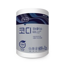 코디 점보롤티슈 600M 3롤 1팩 소포장 업소용
