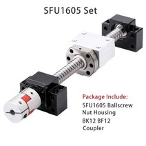 C5 볼 스크류 SFU1605 맞춤형 엔드 가공 CNC 기계 부품 베어링 너트 하우징 BK BF 모드 3D 프린터 볼 스크, 22 360mm