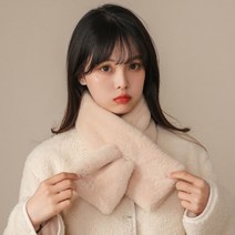 에스씨 코리아 여성 겨울 밍크 목도리 퍼머플러 방한 에코퍼 퍼목도리 미니 털목도리