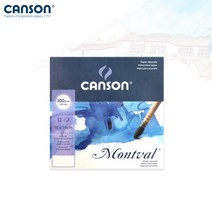 캔손 몽발 수채패드 300g 19x19 12매입 1면제본, CA807-SQ19
