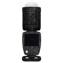 저무리 Profoto A1X / A10 오프 카메라 키트 플래시 데칼 스킨 스피드 라이트 프로텍터 워프 커버 Air Remote TTL 필름 스티커, 14 Fantasy Silver