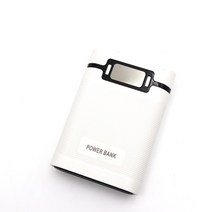 보조배터리 4x18650 usb 파워뱅크 케이스 18650 배터리 케이스 diy 키트 2x18650 모바일 배터리 핸드폰 충전기 휴대용 작은 상자 5v 샤오미호환, 4 x18650 케이스 화이트