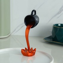 소품샵 카페 소품 포토존 장식컵 플로팅 커피 컵 수지 조각상 아트 조각 홈 주방 장식 공예 쏟음 매직 액체 스플래시 머그잔, [02] 02