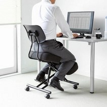 바른자세 허리디스크 무릎의자 서울대 공시생 체형교정 척추협착증 재활 골반틀어짐 거북목, PU, 팔걸이 있음