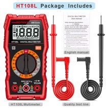 멀티테스터기 디지털 멀티미터 HABOTEST HT113 Digital Multimeter Professional T RMS Portable NCV 600V, 05 HT108L