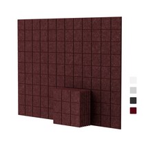 AutoGo 문소음방지 접착형 흡음판 방음판 흡음재 벽방음보드 30cm x 30cm 6p 1세트, 브라운, 구궁격, 1개