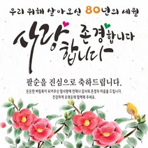 사랑과존경 축하현수막, 팔순