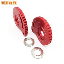 오토바이잭 백미러 거치대 OTOM 리어 액슬 블록 체인 조절기 오토바이 잭 CQRMS 플랜지 시트 고정 볼트 너, 02 Red