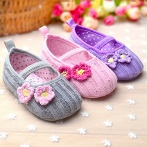 나skswint_플라워 포인트 니트 보행기화(0-18개월) 302797 신발 출산선물 걸음마 여아 아기슈즈 아기돌 유아용 백일 운동화 예쁜♥winters