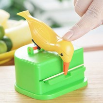 새부리 이쑤시개 홀더 디스펜서 이쑤시개통 플라스틱 작동형요지통 식당용 업소용 비접촉 위생, 오리이쑤시개홀더