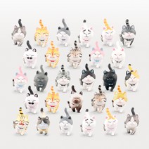큐티 고양이 냉장고자석 현관문마그넷 마스크 걸이, B셋트