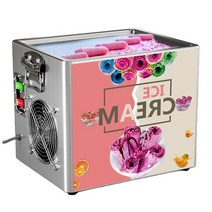 가정용 소프트 아이스크림 기계 철판 젤라또머신 데스크탑 튀김 롤 기계 가정용 휴대용 요구르트 제조 업체, 02 110V_03 EU