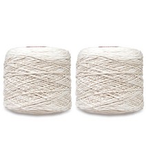 코끼리표 순면 콘사 뜨개실 BZ 24합 2p, 화이트톤 무색