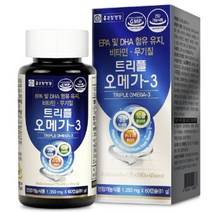 종근당건강 트리플 오메가3 1350MG X 60캡슐 콜레스테롤도움 피쉬오일 혈관건강영양제