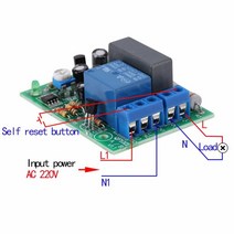 AC 220V 릴레이 모듈 스위치 트리거 시간 지연 회로 타이머 사이클 조정 가능 타이밍 끄기 보드 타이머, 01 10 second