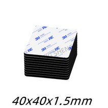 초강력 양면테이프 양면 테이프 자체 접착 폼 스티커 장식 스폰지 고점도 검정/흰색 10-400 개, [12] Black 40x40, [01] 1.5mm, [04] 80pcs