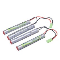 Lismkey 8S 2/3A 9.6v 1600mAh 버터플라이 NunChuck NIMH 배터리 팩 에어소프트 건용 미니 타미야 포함 ICS CA TM SRC JG 2 개, [01] 2pcs batetry only