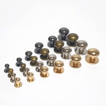 둥근머리 솔트레지 나사포함 10세트 가죽공예 가방 팔찌 부자재 재료, 골드, 10개