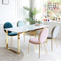끌레오 필레우스 천연 포셀린 12T 통세라믹 식탁 테이블 CL360, 02_6인용, 01_무광 세라믹, 02_골드, 1500 세라믹 선택:무광 세라믹|프레임 선택:골드