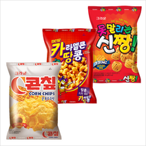 크라운 스낵 C콘칲 70g + 카라멜콘 땅콩 72g + 못말리는 신짱 120g, 4세트