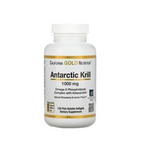 캘리포니아 골드 뉴트리션 CGN Antarctic Krill 남극 크릴 오일 아스타잔틴 1000mg 피쉬 젤라틴 120정, 1개