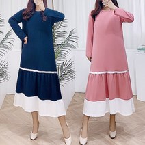 제이앤지니 OP-429 비비테잎 장식 롱 원피스