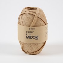[Ancalls] 미도리 종이실 (40g) 여름 코바늘 뜨개실 (5볼 구성 셋트), 502 인디베이지 5볼묶음