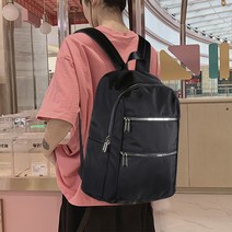 코지 여자 유니크 이중지퍼 디테일 가벼운 데일리 백팩