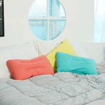 [코튼샤워] 통세탁 한지섬유 잘잘만두베개, 옵션01.코랄M