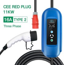 11kw 16A 3 단계 Portablle Ev 충전기 유형 2 IEC 62196-2 CEE 플러그 전기 자동차 빠른 자동차 충전기 EVS, 02 16A 3P Type2