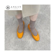 [애슬릿] 스퀘어 여성 뒷 밴딩 구두 플랫 슈즈