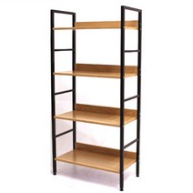 조립형책장 4단 오픈형 사무용 튼튼한 낮은 어린이 스탠드 600책장 선반 책꽂이, 화이트