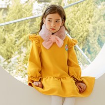 올리반 플라워 포인트 기모 원피스