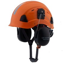 LOHASPRO 안전모 안전 헬멧 귀마개 귀 보호 기능 통기성 작업 안전모 건설 헬멧 남성 작업자 ANSI Z89.1 OSHA 안전모 Cascos De Construcc, L90 Orange+Earmuff