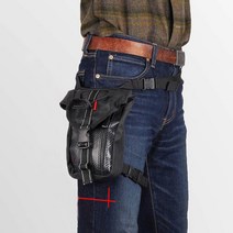 코미네 오토바이 웨이스트백 라이딩 가방 힙색 바이크 레그백 방수 워터 프루 블랙, FREE