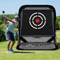 이동형 골프 스윙 연습 네트 그물망, 검정, 1개