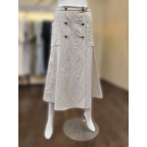 ((지컷))린넨 코튼 더블 버튼 스커트 7212235602 뉴코아 일산