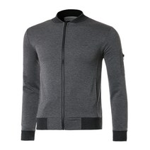 남자 간절기 시보리넥 블루종 집업 티셔츠 LM-TSA-BLO8-그레이