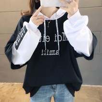 쉬블림로브 자수 레이어드 후드 티셔츠 베베 GW0938