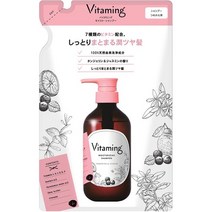 일본직발송 6. VITAMING 바이타밍 모이스트 샴푸 V1 리필 400ML 탄젤린 재스민 향기 비타민 샴푸 비타민, One Size, One Color