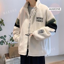 폴리스자켓 단톤 후드 남성 고급 오버핏 대형 후리스 빅사이즈 겨울 기모 뽀글이 벨벳 남자 아우터