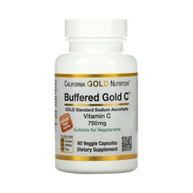 CGN 캘리포니아골드뉴트리션 버퍼드 비타민C 750mg 60베지 캡슐 비타민씨 아스코르빈산나트륨