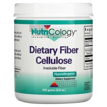 Nutricology Dietary Fiber Cellulose 뉴트리콜로지 파이버 식이섬유 셀룰로스 파우더 250g, 기본, 1개