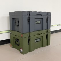 DDCP 미군박스 밀리터리 감성 캠핑용품 수납가방 미국 픽업트럭 적재함 렉스박스 70L, 카키