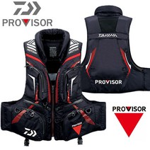 다이와 프로바이저 낚시 조끼 분리형 낚시 구명 조끼 낚시복 구명복, 블랙