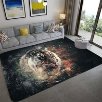호피무늬 레오파드 거실 침실 러그 카펫 매트 깔개 미끄럼방지