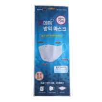 굿데이 황사 미세먼지 방역 마스크 KF94 (1팩2매입) 성인용 화이트, 30개